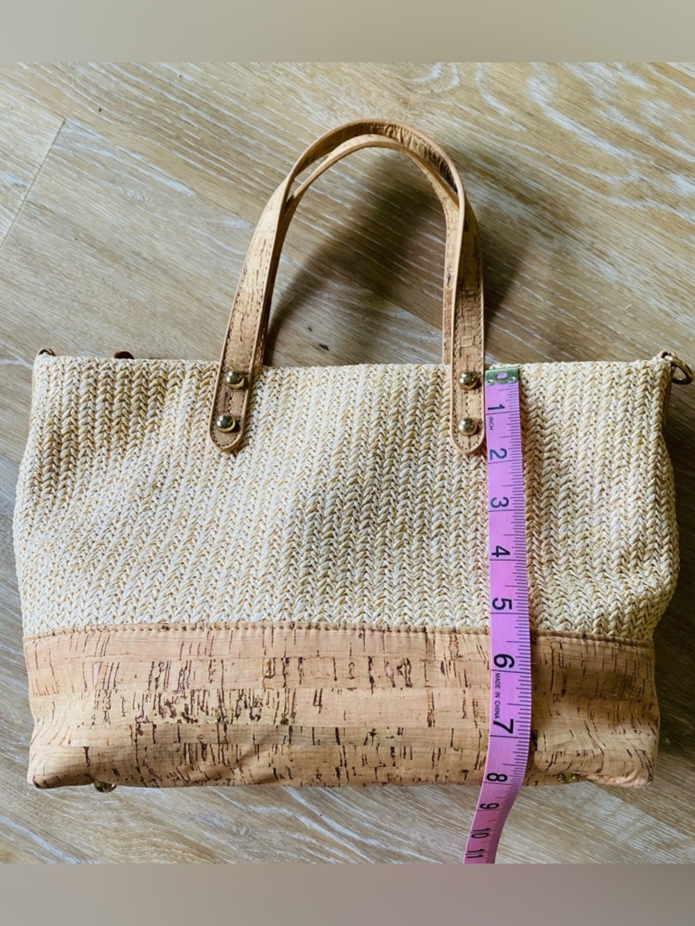 Cork and Straw Handbag by Hotter